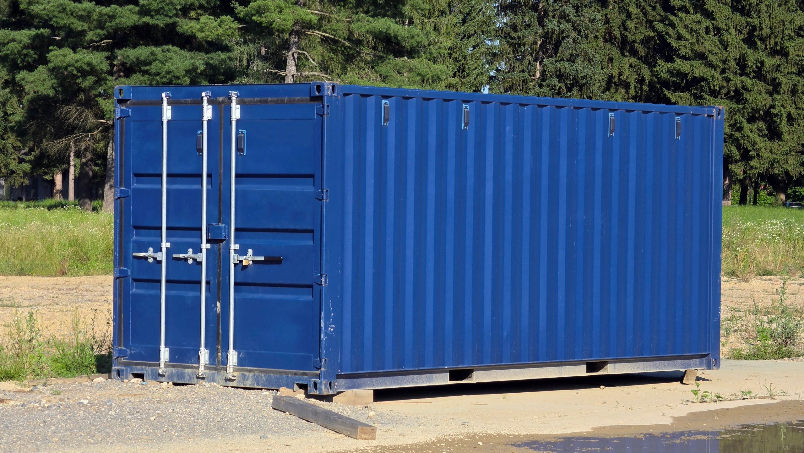 Shipping container representing international trade logistics